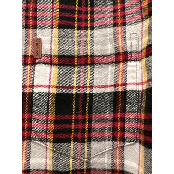 Chaps Men’s Long Sleeve Plaid Flannel Button Down Soft Casual Shirt Size L Red - Picture 2 of 4